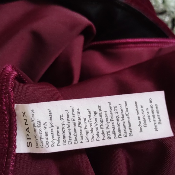 NWT Spanx Large Rich Burgundy Velvet Leggings - Picture 13 of 16